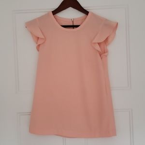 EUC J. Crew flutter sleeve blouse